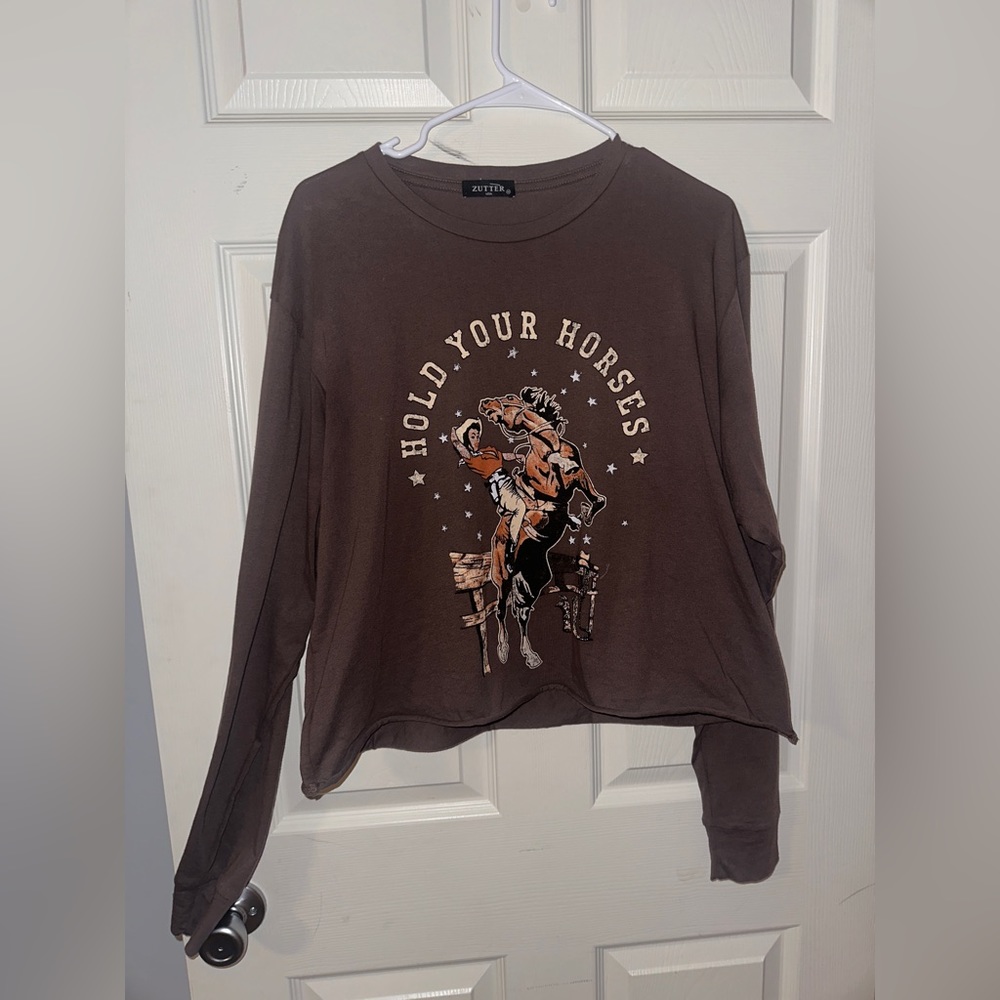 Medium Zutter Slightly Cropped Cutoff Top